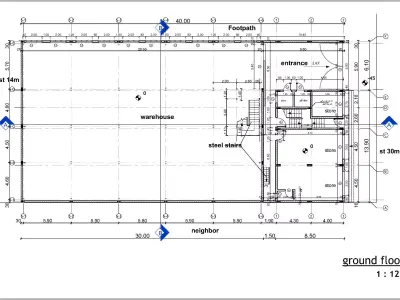 Steel Structure Warehouse 2 Story I Revit - FBX - DWG 3D model