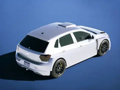 Volkswagen Polo GTI Race 2015 Low-poly 3D model