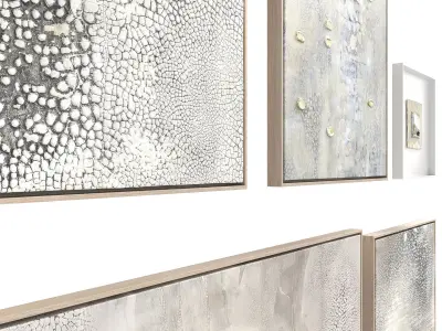 Abstract Painting Frame Set 02 3D model