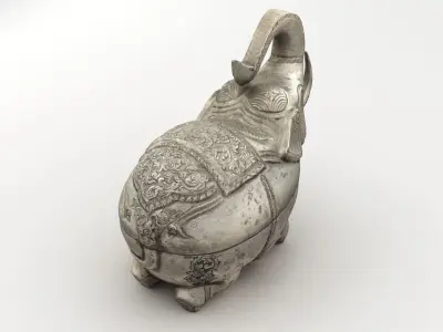 Elephant Sculpture Statue 3D model