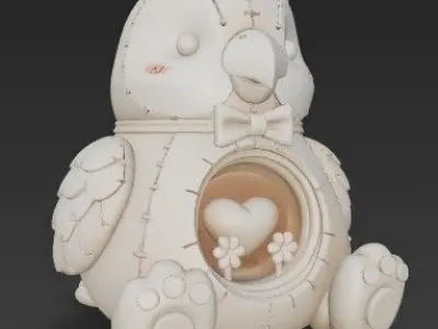 3D Printable Cute Fox Figurine 3D print model