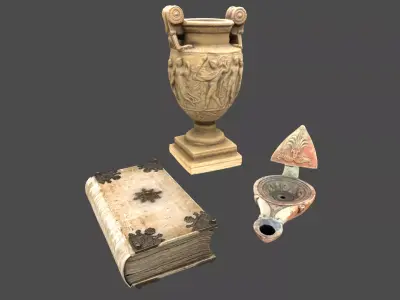 Ancient Objects Pack Low-poly 3D model