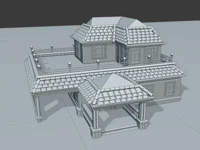 Modern house 3d model 3D model purchase
