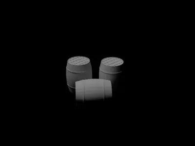 Barrels pair of shoes Free 3D model