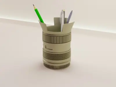 camera lens plant pot 56 3D print model