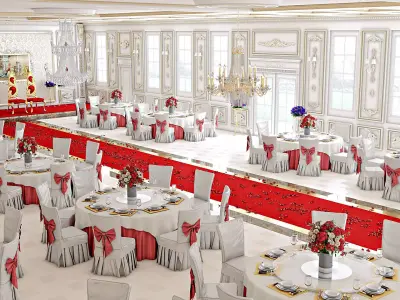 Classic Wedding Hall 3D model