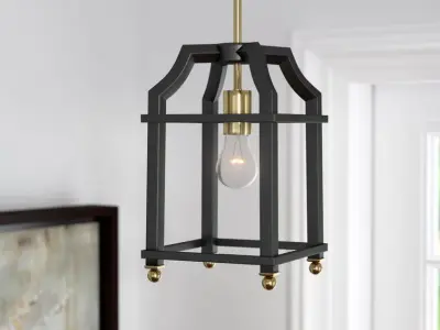 Debby 1 - Light Single Geometric Pendant - 3 Colour 3D model