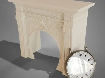 Art Nouveau fireplace - 3D printing 3D print model