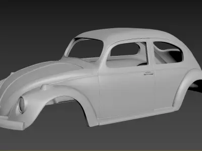 Volkswagen Beetle 1967 Body for print  3D print model