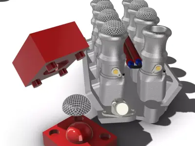 Boss9 520ci Big Block BBF John Kaase ITB Crate Engine 3D print model