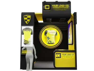  Booth Exhibition Stand a617a  3D model
