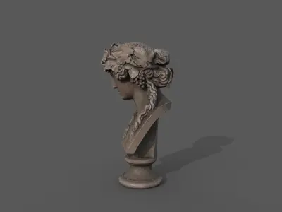 Head of Bacchus Low-poly 3D model