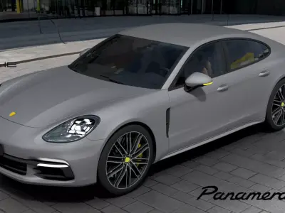 Porsche Panamera 4S Low-poly 3D model