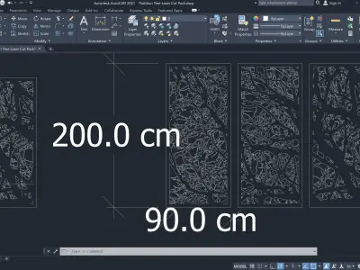 Portable Partition Tree H 200 cm 3D print model