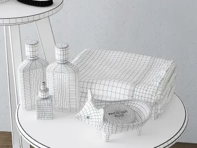 Bathroom DBathroom decoration set 3D model