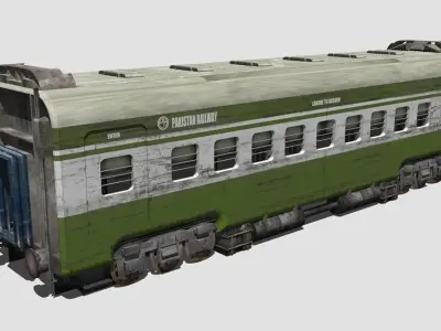 Railway TrainZ Low-poly 3D model