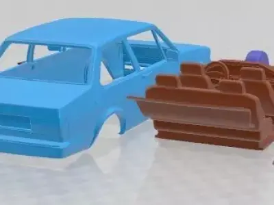 Volkswagen Jetta 1979 Printable Car 3D print model