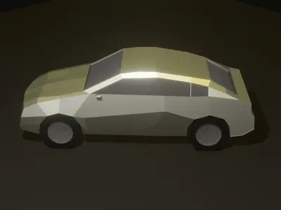 Low Poly Car Low-poly 3D model 10