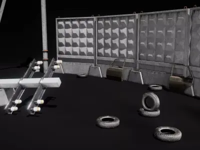 Abandoned Props Pack Post-Soviet Style Low-poly 3D model