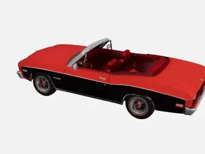 1970s Early Vintage Classic Convertible 3D model 3D model