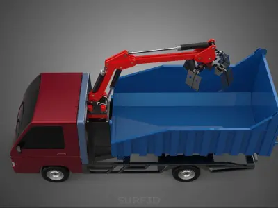 FFB FRESH FRUIT BUNCH PALM OIL GRABBER CRANE GRAPPLE CLAW TRUCK 3D model