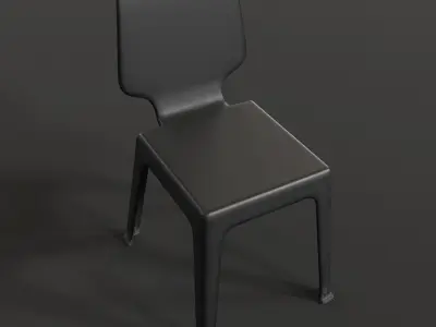 Stackable Plastic Chair Low-poly 3D model order