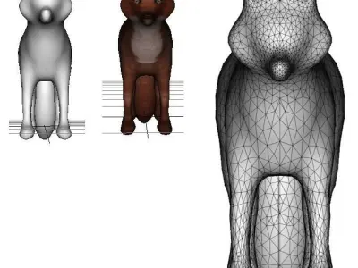 Handpainted Fox Low-poly 3D model