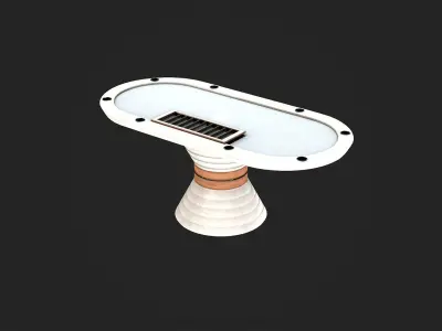 Poker Table Low-poly 3D model