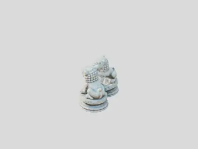Figure Chinese Low-poly 3D model