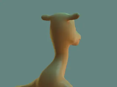 Stylized Camel NoRig Low-poly 3D model