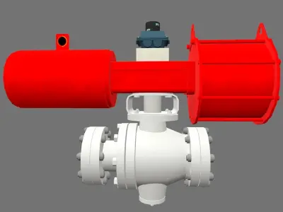 On Off Valve Low-poly 3D model