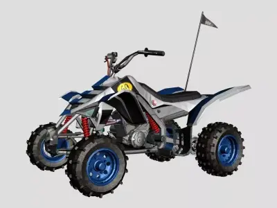 Dirt Bike textured and rigged 3ds Max Low-poly 3D model