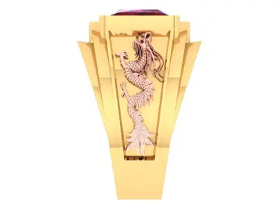 Dragon Ring - Mens Ring - N2364  3D print model