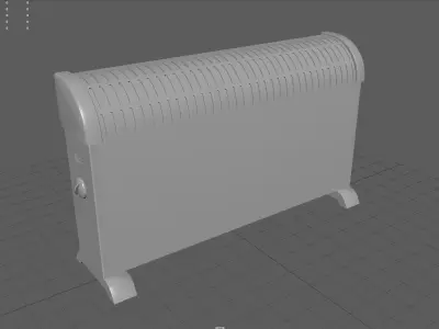 Electric Heater 2 Low-poly 3D model