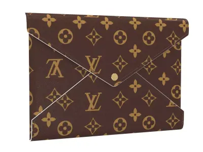 Louis Vuitton Kirigami Pochette wallet bag 3D Model Free low-poly 3D model