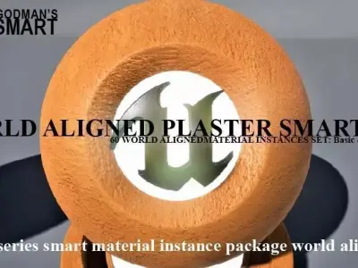 Plaster World Aligned Materials 3D model