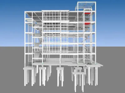 Building in structure by REVIT 3D model