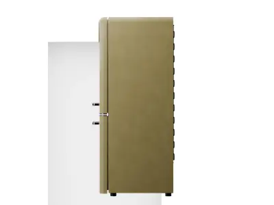 Retro Vintage Fridge Exterior Free 3D model