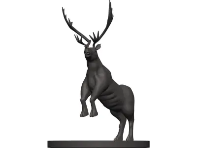 Caribou deer statue 3D model