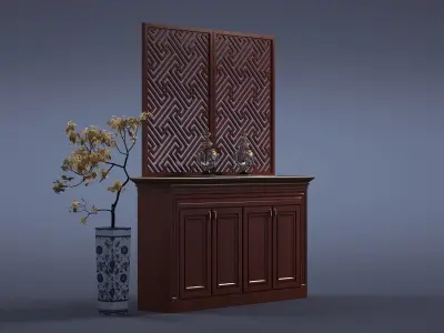 cabinet cabinet wardrobe sofa bed table bookshelve 3D model