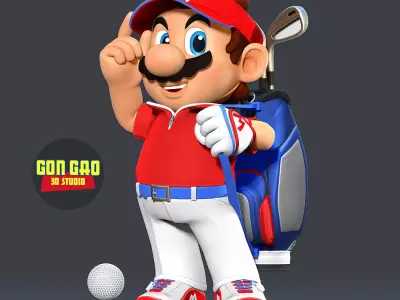 Mario Golf Fanart 3D print model