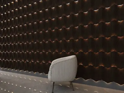 3d wall panel Low-poly 3D model