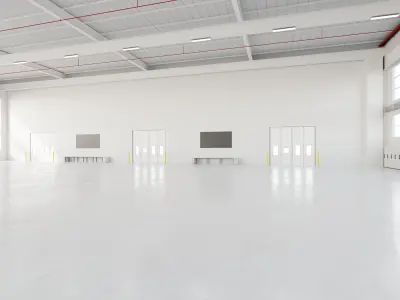Industrial Warehouse Interior 20 Low-poly 3D model