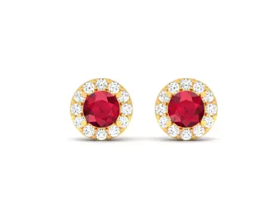 Women Diamond Earrings 3D print model purchase