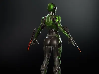 CyberJagg4 Low-poly 3D model