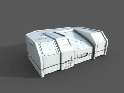 Scifi First Aid Kit - Space Bunker Low-poly 3D model