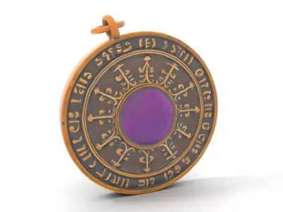 Mystic Amulet Bronze model pack Low-poly 3D model