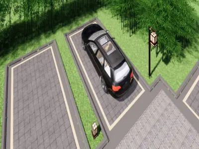 AUDI A4 AVANT Low-poly 3D model