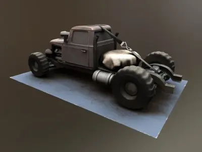 Tow Truck Big Brat Low-poly 3D model