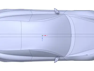 Porsche 911 Carrera S solid CAD for CFD 3D model